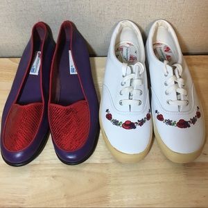 2 Pairs Red Hat Society Shoes US Ladies size 8.5